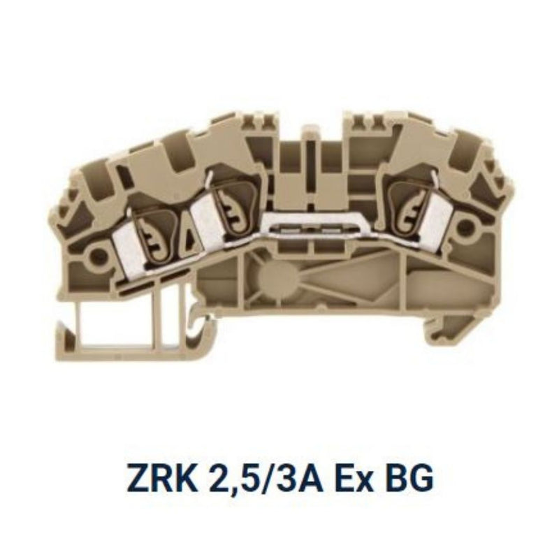 ZRK 2,5/2A BG Clema tierra fisica 2.5mm