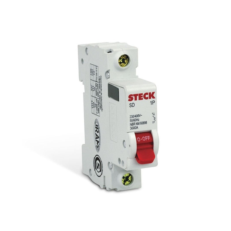 SDD61C02/04/06/10/16/20/25/32/40/50/63/80 Interruptor termomagnetico 1 Polo