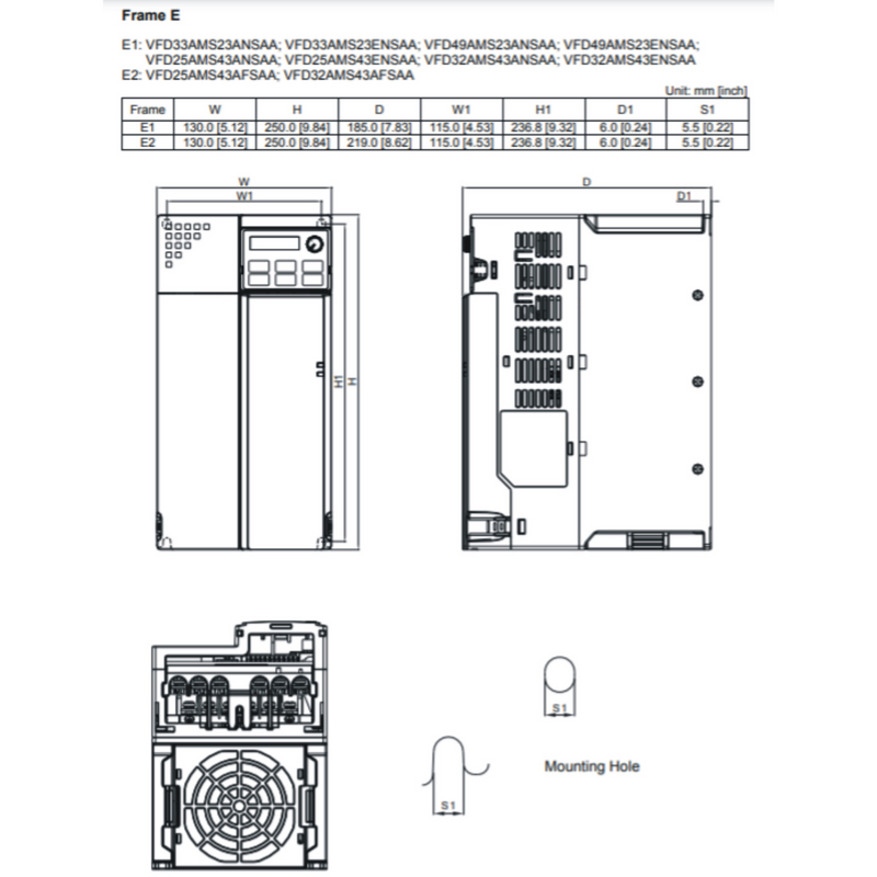 VFD25AMS43ANSAA Variador de frecuencia 15HP 460V 3_